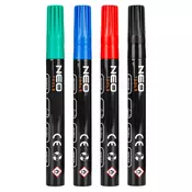 Groba gradbena pisala, 4 barve, trajna, vodoodporna, lak, aluminij, 4 kosi 13-851