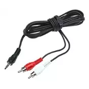 E-GREEN Kabl audio 3.5mm - 2xRCA 1.5m crni