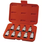 Set nasadnih ključeva, 9 kom., TORX, 1/2x55 mm (T20-25-27-30-40-45-50-55-60), CrV/S2