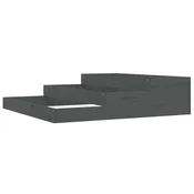 Visoka greda siva 107x107x27 cm trdna borovina