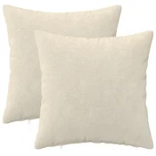 vidaXL Prevleka za blazino 2 pcs HEERLEN Krem 50 x 50 cm Mikrofibra