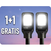 V-TAC LED JAVNA RAZSVETLJAVA 50W, 4270LM, 110°, IP65, 1+1 gratis! Barva světla: Dnevna bela