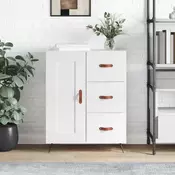 Vidaxl vidaXL Omarica, bela, sijajna, 69,5 x 34 x 90 cm, material na osnovi lesa