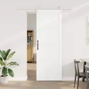 vidaXL Drsna vrata ORKDAL Bela 83 x 232 cm Trdna borovina