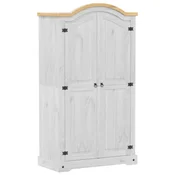 Vidaxl Garderobna omara Corona bela 102x52x186 cm trdna borovina