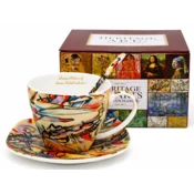 Skodelica in krožnik 250 ml Kandinsky porcelan umetniško darilo