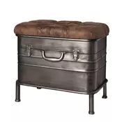 TABURE KLUPA metal, tekstil antracit, braon