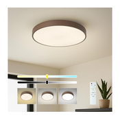 Brilagi - zatemnjiva LED stropna svetilka POOL LED/48W/230V 3000-6000K 40 cm rjava+z daljinskim upravljalnikom