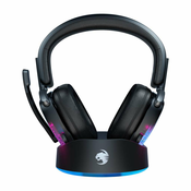 Roccat Syn Max Air crna - bežicne RGB gaming slušalice s 3D zvukom i prikljucnom stanicom