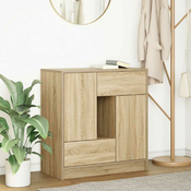 Komoda s ladicama i vratima sonoma hrast 70,5x34x74,5 cm