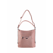 Light pink city shoulder bag with removable strap