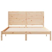 shumee vidaXL Raztegljiva postelja brez vzmetnice, 160x220 cm, masiven les