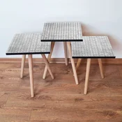 Hanah Home Set klub stocica 3Shp180, 3 komada, Krem
