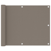 Balkonski zastor smede-sivi 75 x 400 cm od tkanine Oxford