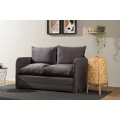 Atelier del Sofa Dvosed na razvlacenje Saga, 128 x 70 x 66 cm, Sivi