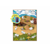 ROLLMATZ Podloga za igranje Dinosaurus + 6 flomastera 90 x 120cm
