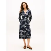 Tommy Hilfiger Vsakodnevna obleka WW0WW48934 Mornarsko modra Relaxed Fit