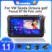 Srnubi 2 Din Android Car Radio Multimedia Player for Volkswagen VW Polo Golf Passat B7 B6 Skoda Seat 2din GPS Audio Stereo DVD