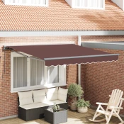 Okvir tende Smeda 350 x 250 cm Poliester s PU premazom