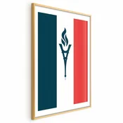 shumee Plakat - Francoska zastava s svečo