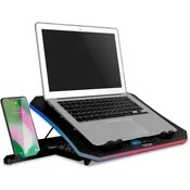Krom KROM KOOLER stalak za prijenosno racunalo do 19,6 s RGB, držacem za mobitel, LCD