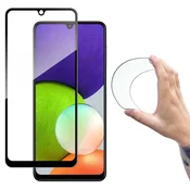 WOZINSKY Stekla folija iz kaljenega stekla z okvirjem za zaslon Samsung Galaxy A22 4G Full Cover Flexi Nano, črna