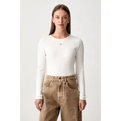 Calvin Klein Jeans majica z dolgimi rokavi ženska bombažna z elastanom