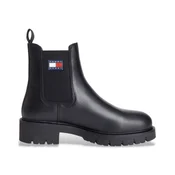 Gležnjarji Chelsea Tommy Jeans Tjw Chelsea Leather Boot EN0EN02825 Črna