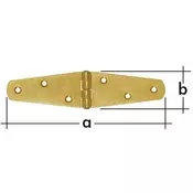 DOMAX DOMAX Pleteni trikotni tečaj 250x45x2mm ZLATO-CINK