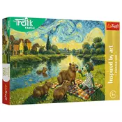 Obitelj Treflik: hranjenje kapibare, puzzle od 100 komada – Trefl