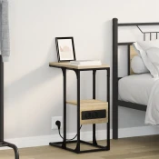 vidaXL Nočna omarica sonoma hrast 41.5 x 26 x 60.5 cm Konstruiran les