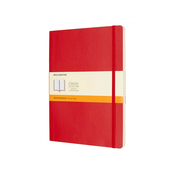 Moleskine bilježnica, XL, prugasta, meki uvez, crvena