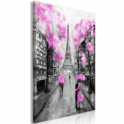 Slika - Paris Rendez-Vous (1 Part) Vertical Pink 60x90
