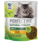 Perfect Fit Natural Vitality Adult 1+ mačja hrana s piščancem in puranom 650 g