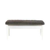 Hanah Home Trpezarijska klupa Vina Bench 110x48x40cm Belo-Antracit