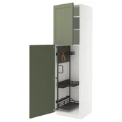 METOD Visoki element-ostava, bela/Axstad sivozelena, 60x60x220 cm