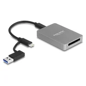 Delock USB Type-C™ čitalnik kartic v aluminijastem ohišju za pomnilniške kartice CFexpress ali XQD
