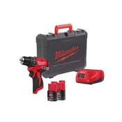 MILWAUKEE M12 BLDDRC-202C Akumulatorski vrtalnik vijačnik, 2x 2.0Ah
