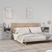 Vidaxl vidaXL Nočne omarice, komplet 2 kosov, siv hrast sonoma, material na osnovi lesa