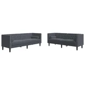 Kauc za dnevni boravak 2 pcs Tamno siva 194 x 74,5 x 70,5 cm