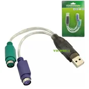 USB A - pretvornik 2x PS/2 0,3m