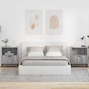 Nocni ormar s ladicama 2 pcs Sivi hrast sonoma 49 x 36 x 61 cm