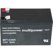 multipower multipower PB-12-9-6,35 MP1236H Svinčeni akumulator 12 V 9 Ah Svinčevo-koprenast (Š x V x G) 151 x 102 x 65 mm Ploščati vtič 6.3