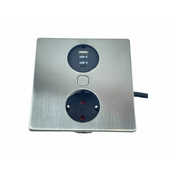 VTIČNICA VGRADNA DUPLEX 1*ŠUKO+ 1*USB INOX