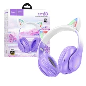 W42 Cat Ears, Purple Grape, Bežicne stereo slušalice, Bluetooth v5.3, 400mAh