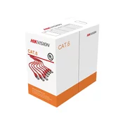 Kabel Hikvision DS-1LN6-UU (stenski kabel UTP, Cat6, PVC, AWG23, baker, oranžen, 305m)