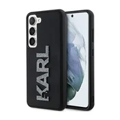 Karl Lagerfeld Etui Karl Lagerfeld 3D Rubber Glitter Logo za Samsung Galaxy S23+ - črno
