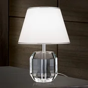 ORION Alexis stolna lampa s kristalnim kromom/bijela - Dnevni boravak/blagovaonica - krom, prozirna, bijela
