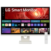 Pametni monitor LG - 27U731SA-W, 27, FHD, IPS, Anti-Glare, USB Hub, bijeli
