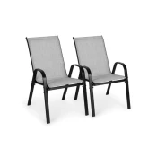 MULTIGARDEN Set od 2 baštenske stolice light gray